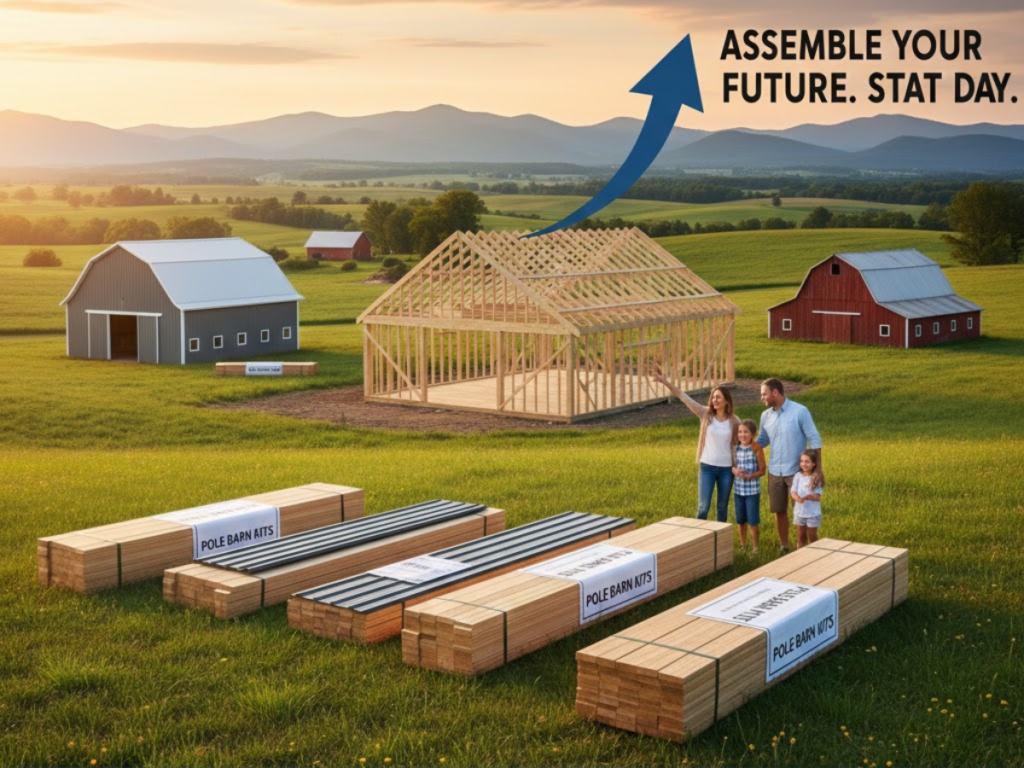 How Are Pole Barn Kits Packaged for Shipping? 3 Pole Barn Kits Packaged (2)